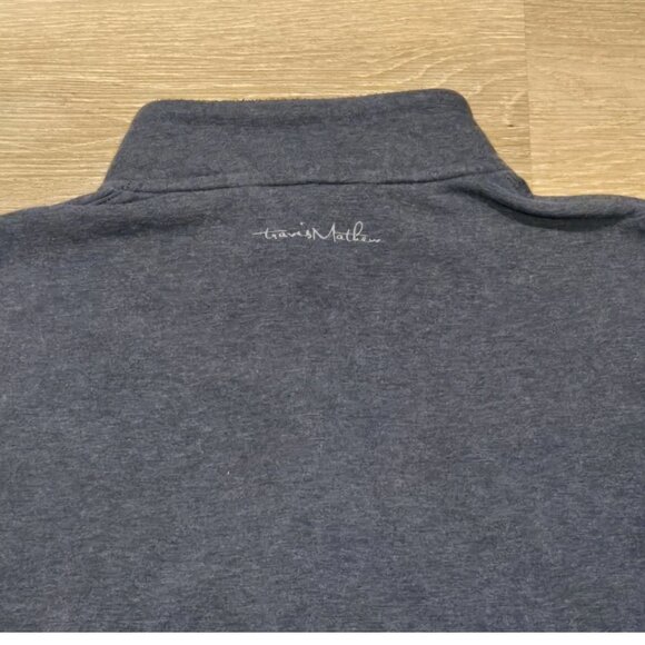 Travis Mathew Cloud Quarter Zip 2.0 Soft Sweater Men's Size Medium Heather Blue - Picture 8 of 9